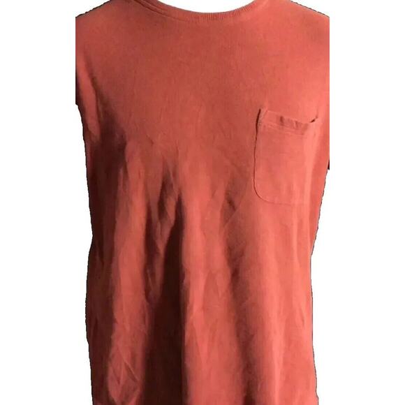 Mens Size L Rust Thick Knit Front Single Pocket Shirt By Austin Clothing Co - Picture 1 of 3
